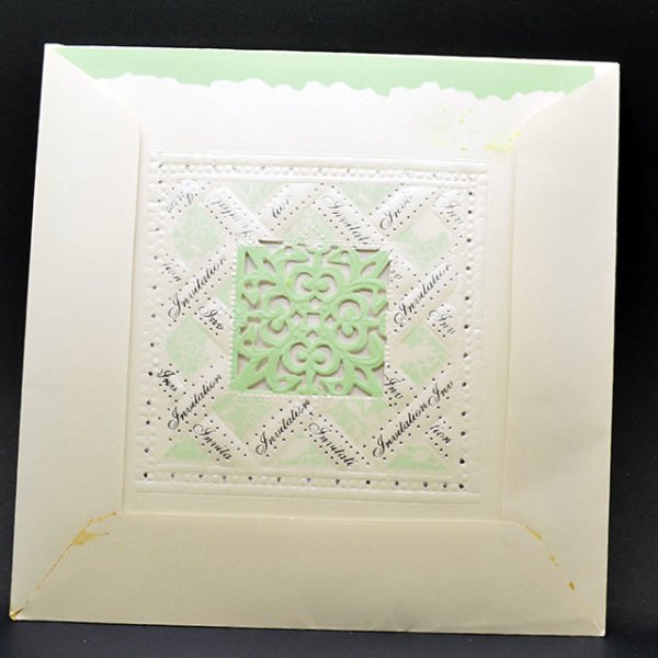 Q 122 Green A (Asian Wedding Card)