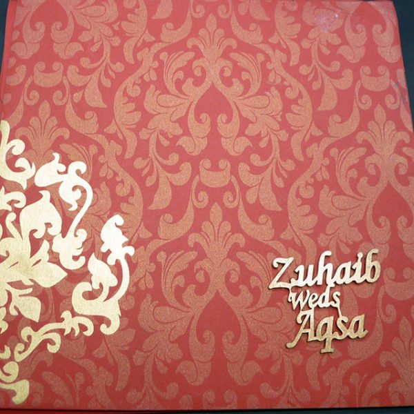 HR 102 A Red ( Asian Wedding Card)