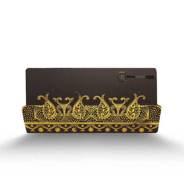 black gold shaadi card