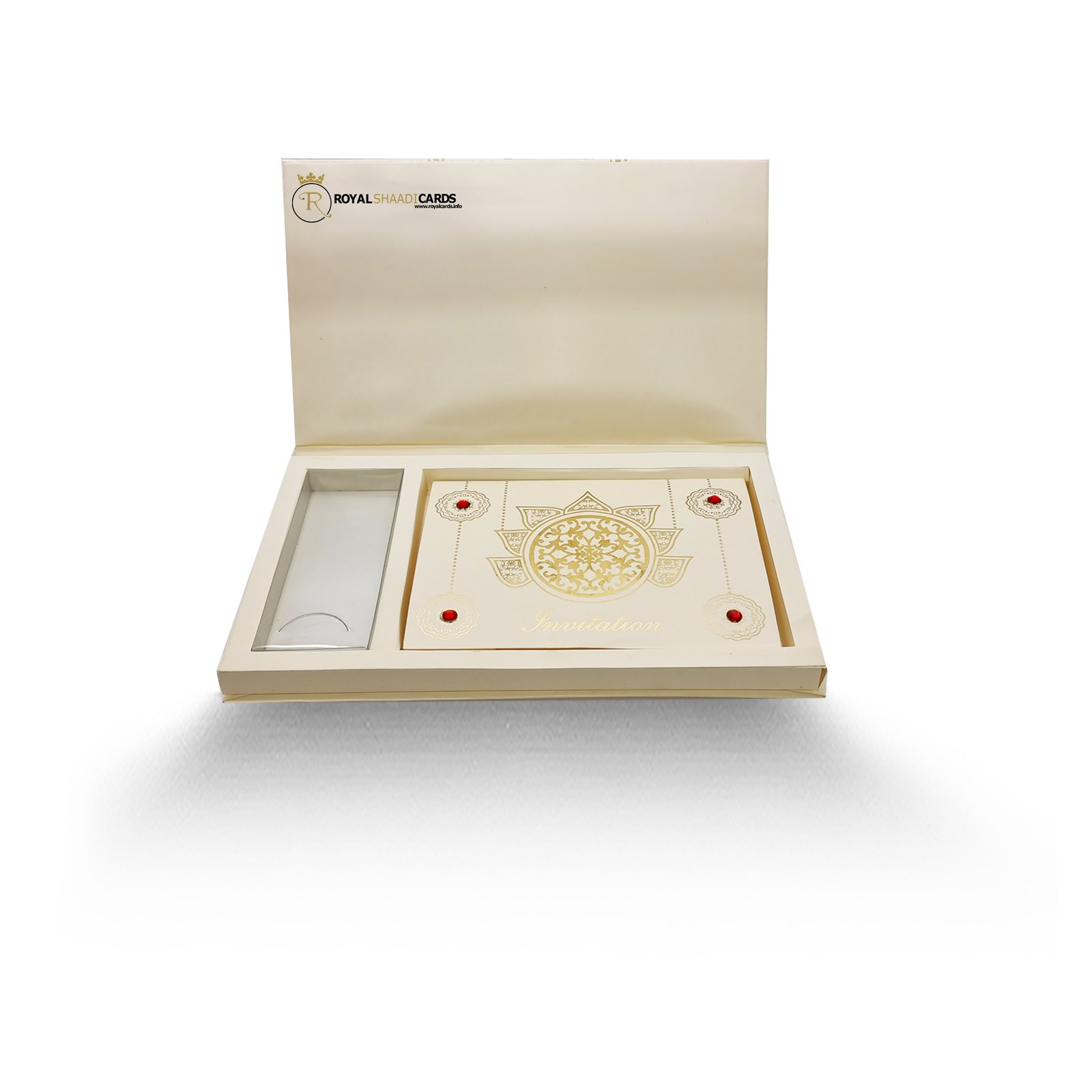 Cream and Gold Asian Shaadi Card Internal