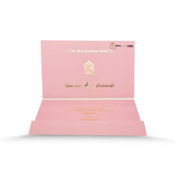 Pink Indian wedding invitation Card Inisde