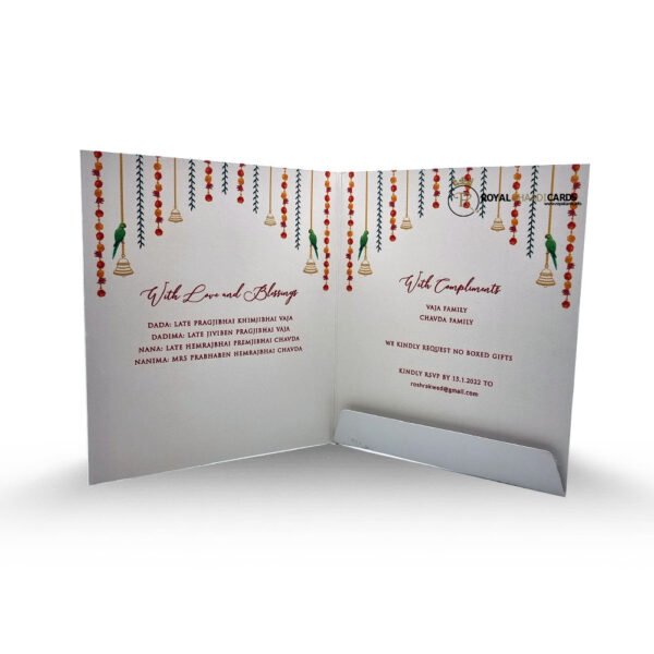 Off white rectangle indian shaadi card