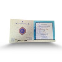 blue peacock shaadi wedding card 2