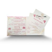 pinkgold wedding card invitation