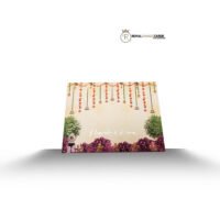 Maroon and Cream Asian Shaadi Card Envelope