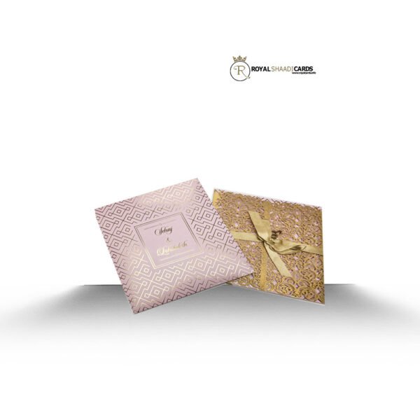 Pink and Gold Asian Wedding Card Envelope