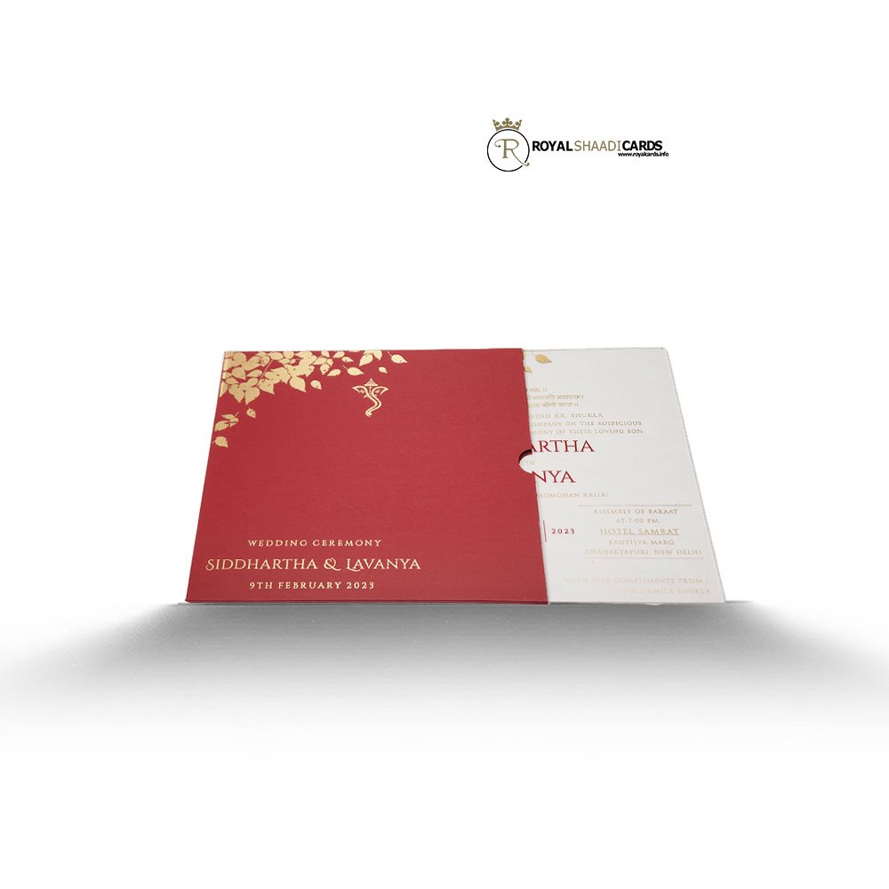 Red Envelope Acrylic Wedding Card