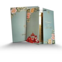 beautiful sage green acrylic wedding invitation