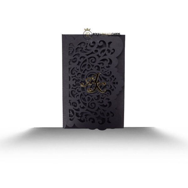 Full Black Shaadi Wedding Card