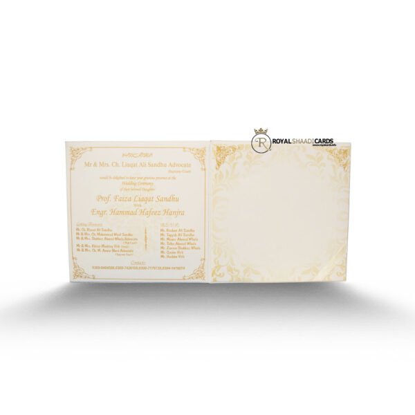 Paisley Design Wedding Card - Inside