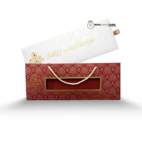 Shaadi Card With Bag red