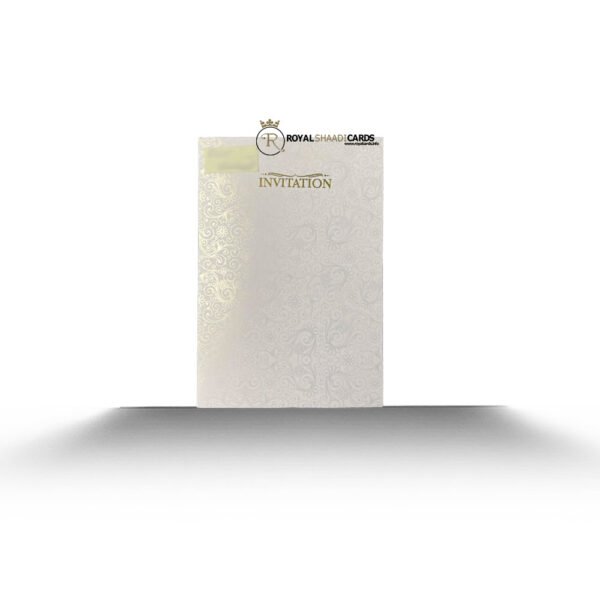Silver and Ivory Design Wedding-Shaadi-Card