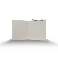 Wood and White Pearl Effect Asian Wedding Card Inside
