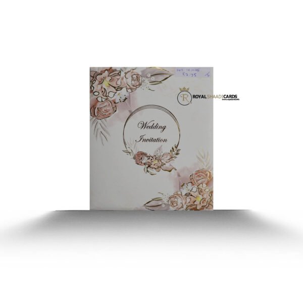 Floral Design with Flowers Shaadi Wedding Card