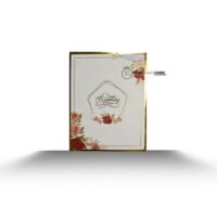 Gold Edged Floral Shaadi Card