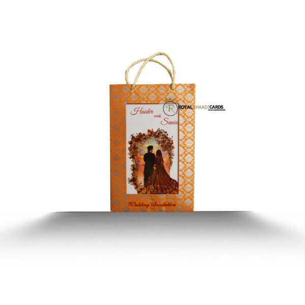 Unique Orange Wedding Card