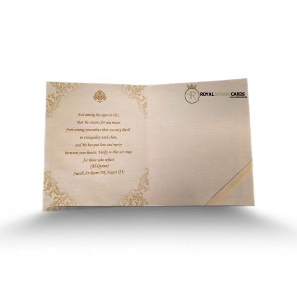 Bronze Gold Wedding Card Insert
