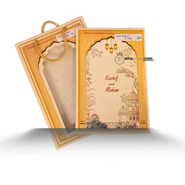 Traditional Style Wedding Bag Card