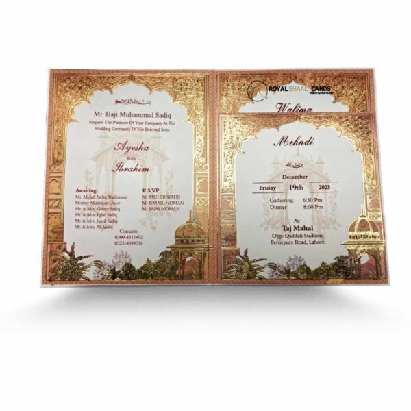 mughal tradition asian shaadi card